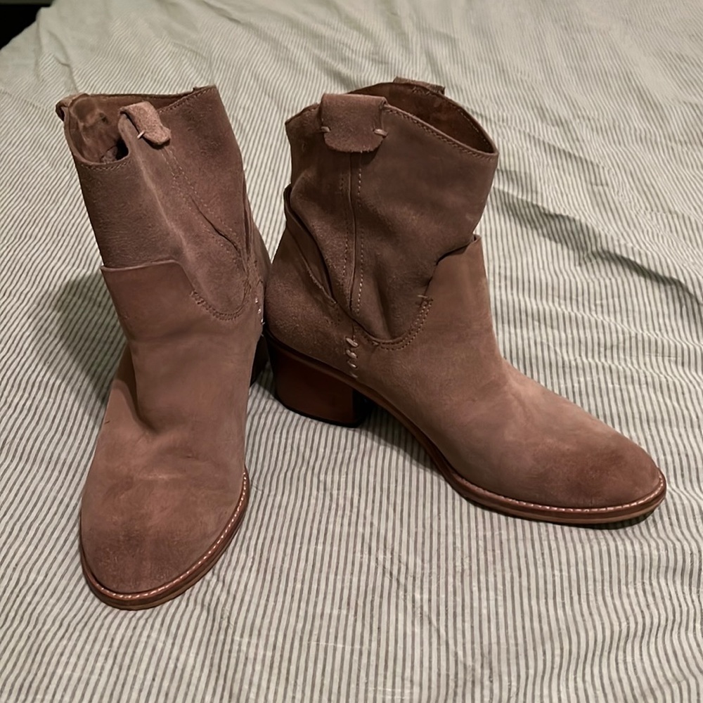 Soft suede and lightly worn